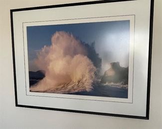 Ocean wave picture framed, 35" x 27",  was $40, NOW $30
