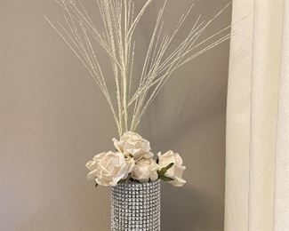 Vase w/ floral, 31"H,  was $10, NOW $6