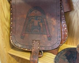 Leather saddle bag from Germany,  was $65, NOW $48