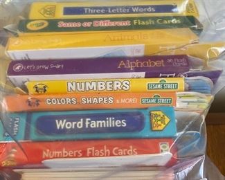 9 sets of flash cards,   $14