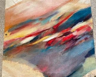 "Warm Days cool Nights", acrylic painting on canvas by Deborah Newton,  1 of 2,  42" x 40",  (retail $1400), was $350, NOW $250