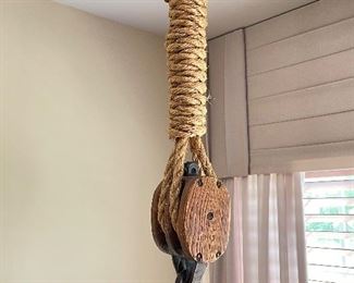 Antique pulley 32"H,  was $75, NOW $48