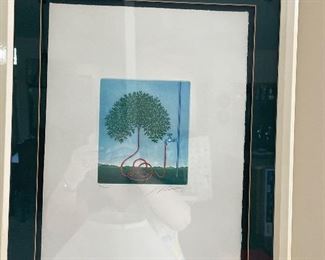 Kuhn "Hose Tree" Lithograph, limited edition 99/300,  (Retail $225),  was $115, NOW $68
