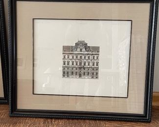 Antique engravings, Vienna Austria Courthouse,  #1 (Retail $265),  was $75, NOW $55