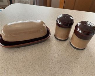 Sango butter dish,  was $9, NOW $6.  Sango  S & P,  was $8, NOW $5