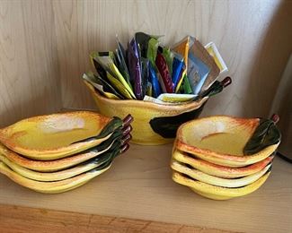 Lemon tea bag holders,  was $7, NOW $5