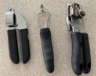 Set of 3 - garlic press, bottle opener, can opener,  was $8, NOW $6