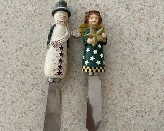 Snowman and angel butter knife set,  was $4, NOW $3