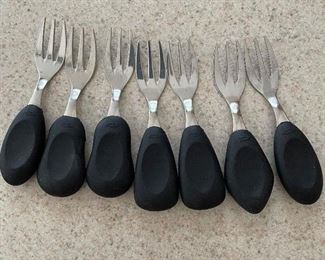 7 black handled small fork set,  was $5, NOW $4