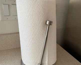 Brushed nickel paper towel holder, $9