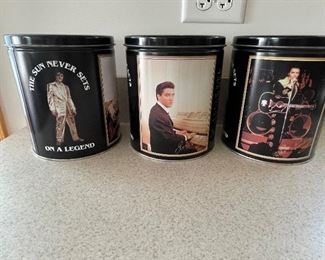 "The Sun Never Sets On A Legend" Elvis tins (3), $20