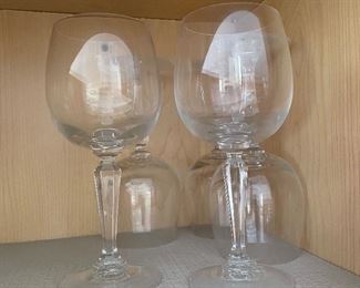 Set of 5 red wine glasses,  was $8, NOW $5