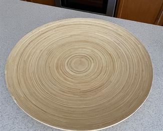 Large wood platter, 18" diameter,  was $7, NOW $5