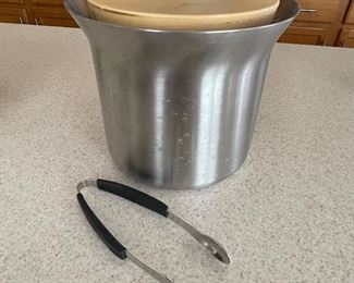 Ice bucket with sealed lid and ice cube tongs,  was $9, NOW $6