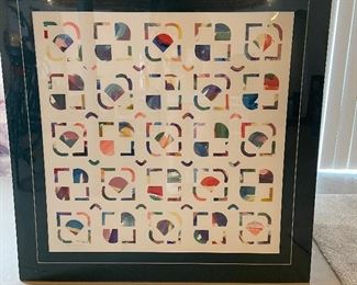Caroline Hirth Quilt design matted art art,  Approx 40" x 40", (Retail $505) was $185, NOW $155