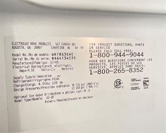 Specific details on refrigerator