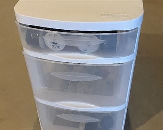 White Stylemaster 3 drawer storage,  was $9, NOW $6