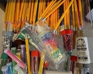 Craft drawer #7, Pencils and glitter,  was $7, NOW $5