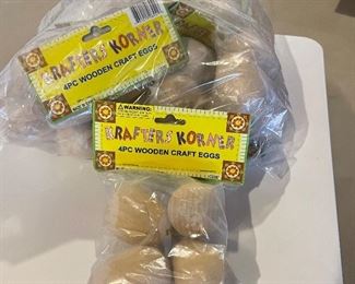 Wooden craft eggs, 6 bags,  was $7, NOW $5
