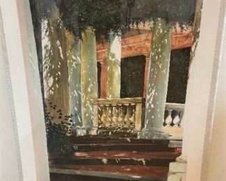 Harry Thompson "Columns on Porch", 205/650 limited edition print, 26" x 20",  $35