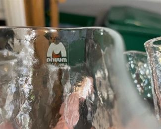 Muurla Finland Clear Ruffle Handkerchief Vase