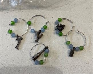Metal and beads wine markers,  was $3, NOW $2