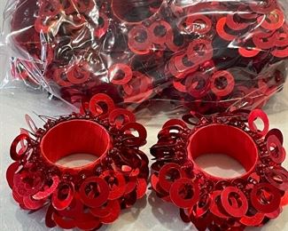 16 red napkin rings,  was $10, NOW $7