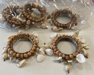 6 Shell bead napkin rings, was $6, NOW $4