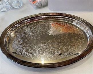Silverplate serving platter, 18" x 13",  was $15, NOW $8