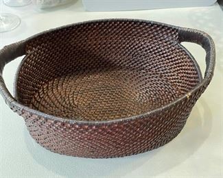 Brown basket w/handles, 10" x 7.5",  $5
