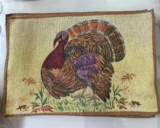 6 turkey place mats, was $8, NOW $4
