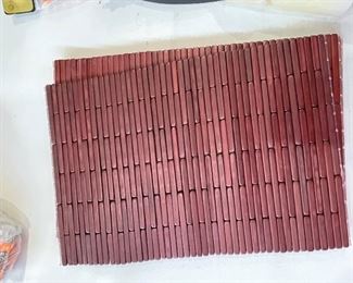 4 mahogany rectangle place mats, was $9/NOW $6