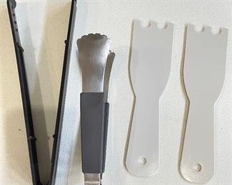 Tongs and spatula's,  was $5, NOW $3