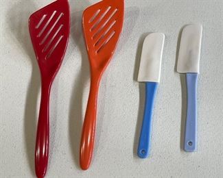 Red and orange small spatula,  was $5, NOW $3.  2 blue small spatula's,  was $5, NOW $3