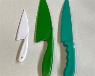 White, green, teal knives,  was $7, NOW $5