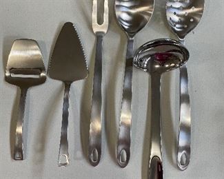 6 silver serving pieces, was $12, NOW $7