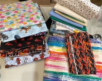 Large box of fabric,  was $15, NOW $12