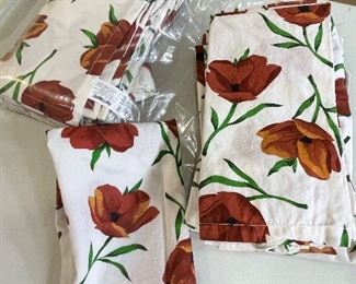 Pier 1 rust color napkins, 2 sets of 12, was $12/set, NOW $8/set.  .  1 set of 9, was $9, NOW $6