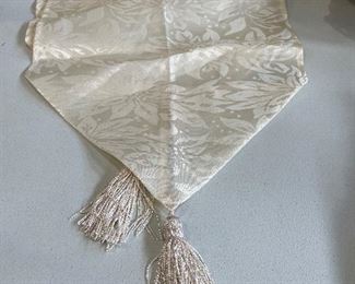 Off white damask style table runner, was $8, NOW $5
