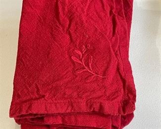 8 red napkins,  $6