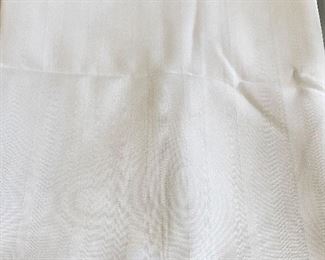 1 white damask tablecloth, $8