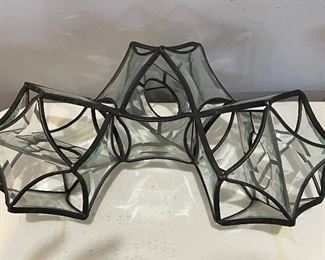 Richard Lyle "Conjunction" Glass & metal sculpture, (Retail $240), was  $75, NOW $60