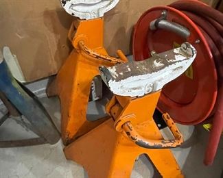Orange car jacks, $25