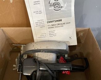 Craftsman 7 1/4 inch circular saw, was$35, NOW $20