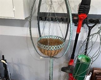 Metal garden hanging basket stand,  was $48, NOW $34