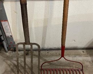 Pitchfork,  $5, Metal rake, $5