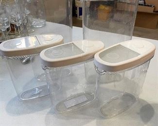 Storage containers, .  3 small, $6 (2 large $5/SOLD)