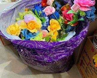Large bag of faux flowers,  $14