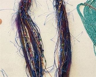 Blue multi-string necklace, $8