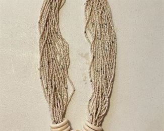 Creme colored multi beaded strand necklace, $10